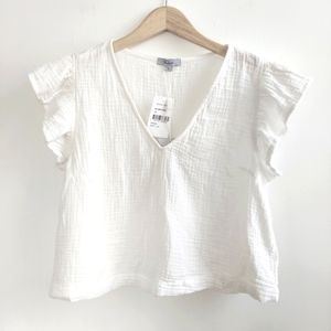 Rails White Miley Cropped Cotton Top, Sz S, NWT